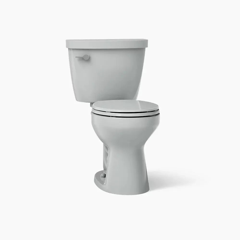 Kohler Cimarron Two-piece round-front toilet, 1.6 gpf Ice Grey Less Seat - Plumbing Market