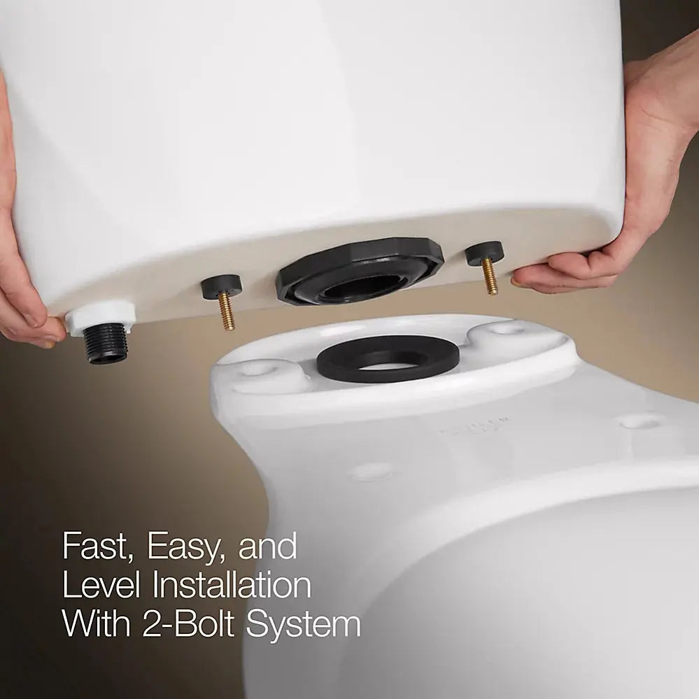 Kohler Cimarron Two-piece round-front toilet, 1.6 gpf White Less Seat - Plumbing Market