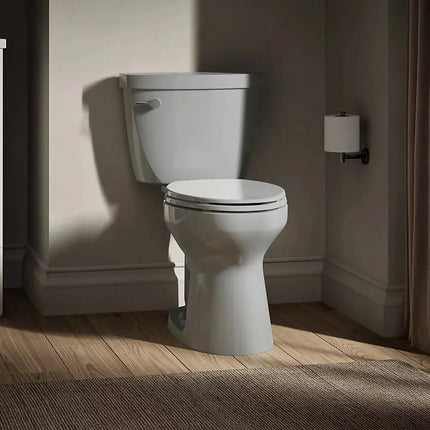 Kohler Cimarron® Two-piece elongated toilet, 1.28 gpf Ice Gray - Plumbing Market
