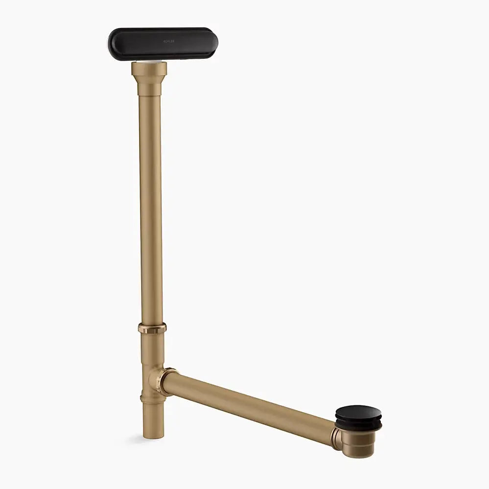 Kohler Clearflo Slotted overflow brass bath drain Matte Black - Plumbing Market