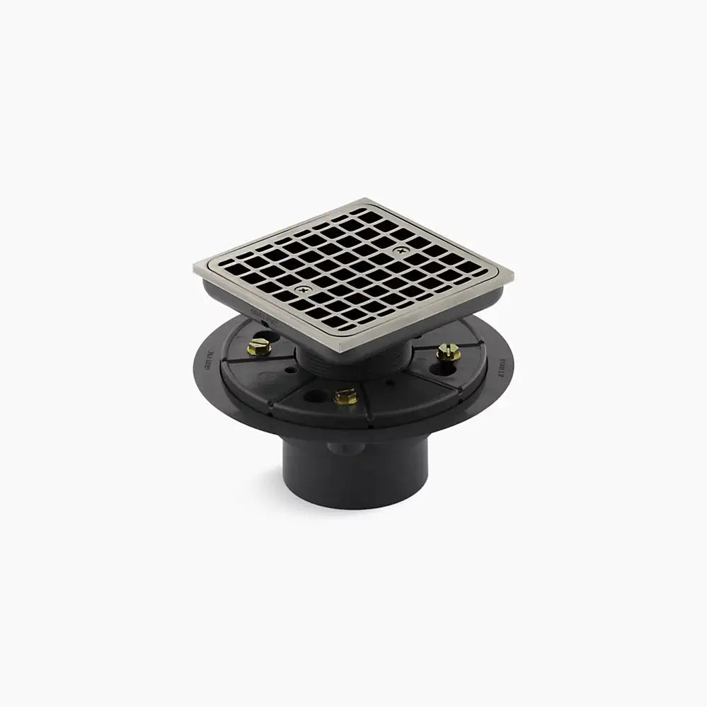 Kohler Clearflo Square design tile-in shower drain brushed nickel - Plumbing Market