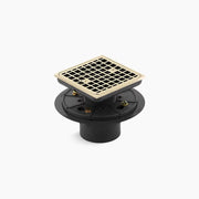Kohler Clearflo Square design tile-in shower drain french gold - Plumbing Market