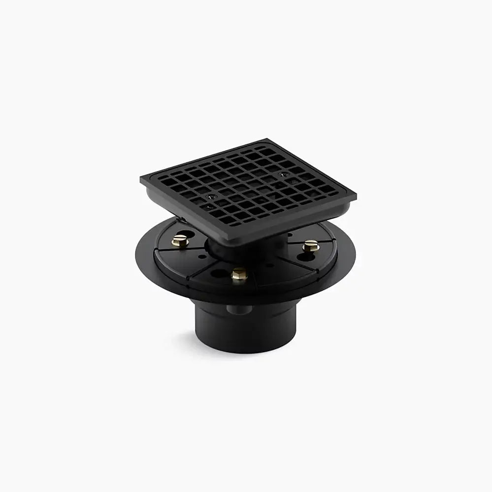 Kohler Clearflo Square design tile-in shower drain matte black - Plumbing Market
