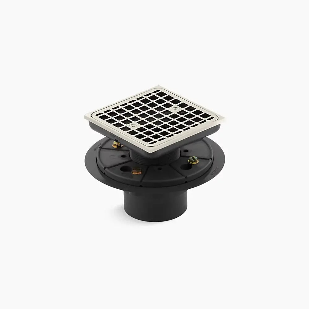 Kohler Clearflo Square design tile-in shower drain polished nickel - Plumbing Market