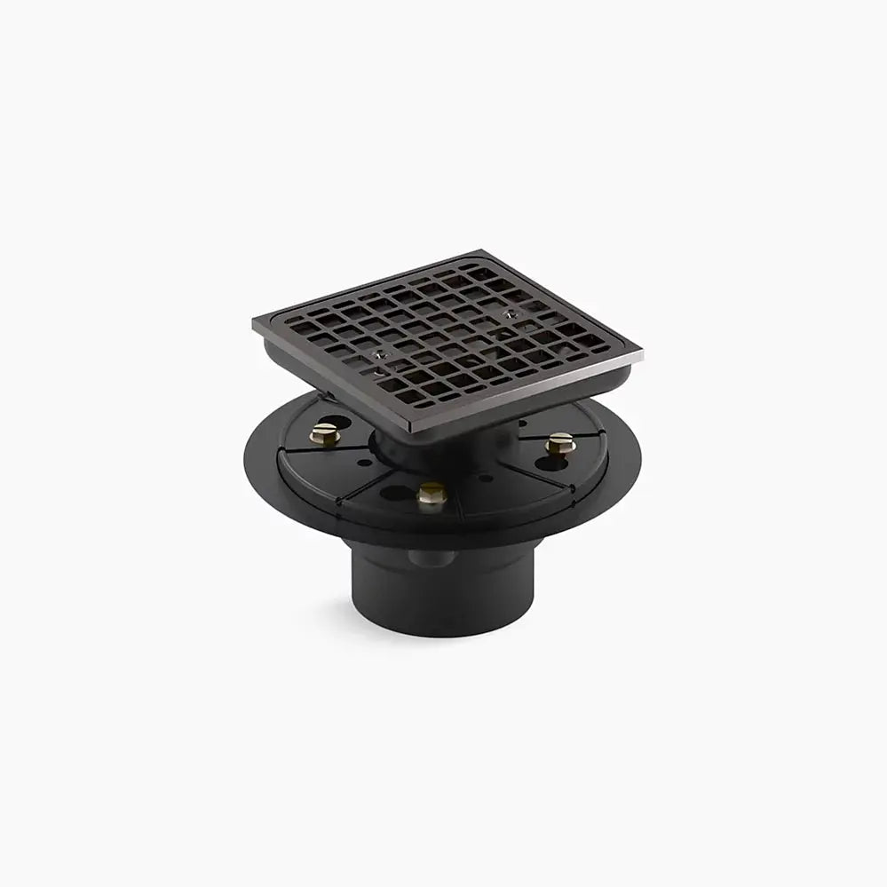 Kohler Clearflo Square design tile-in shower drain vibrant titanium - Plumbing Market