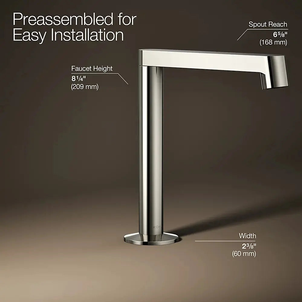 Kohler Components Bathroom sink faucet spout with Row design Polished Nickel - Plumbing Market
