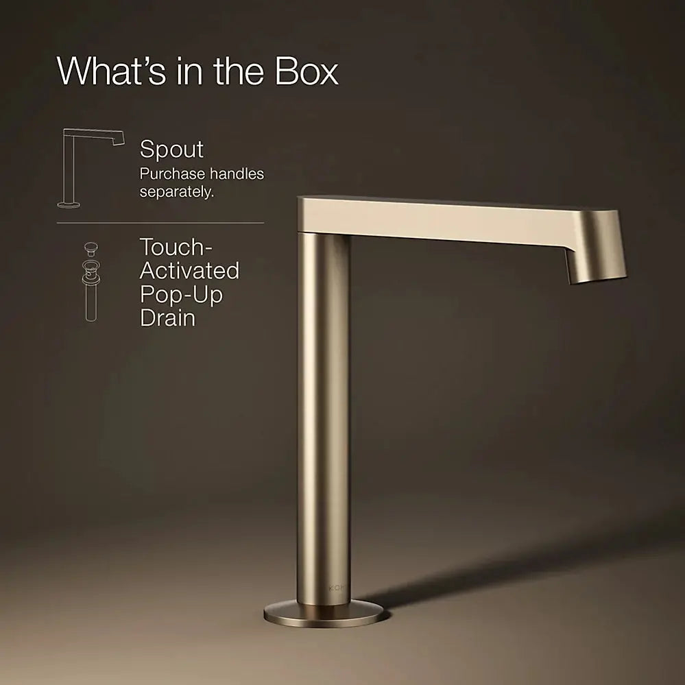 Kohler Components Bathroom sink faucet spout with Row design Vibrant Brushed Bronze - Plumbing Market