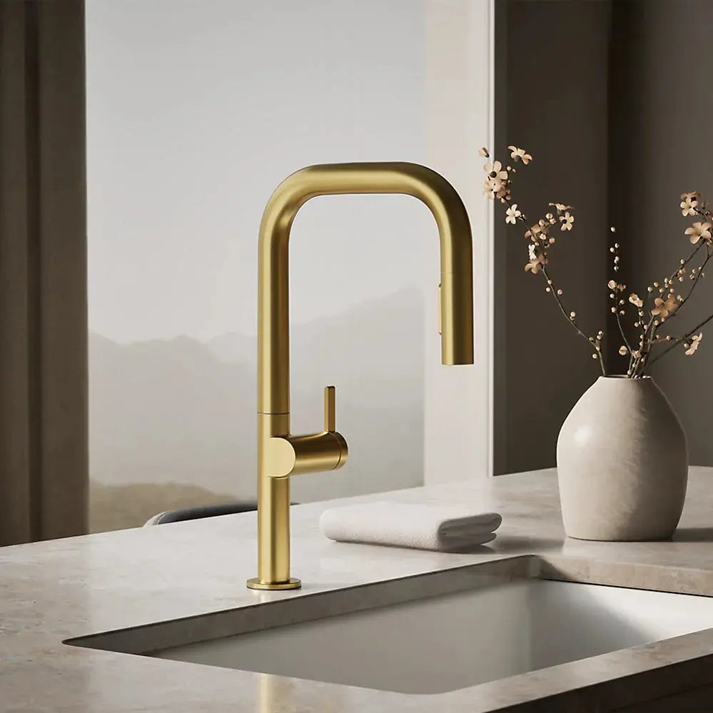 Kohler Components Pull-down kitchen sink faucet with two-function sprayhead K-28269-2MB - Plumbing Market