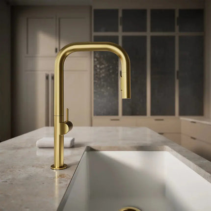 Kohler Components Pull-down kitchen sink faucet with two-function sprayhead K-28269-2MB - Plumbing Market