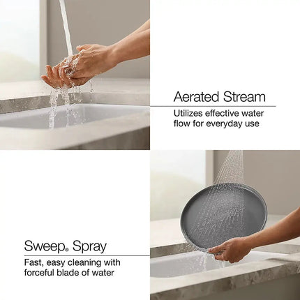 Kohler Components Pull-down kitchen sink faucet with two-function sprayhead K-28269-2MB - Plumbing Market