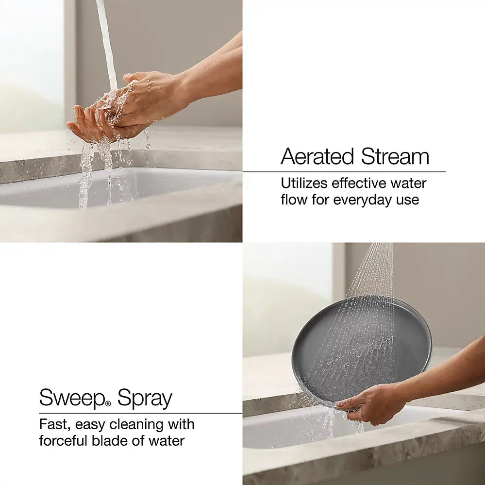 Kohler Components Pull-down kitchen sink faucet with two-function sprayhead K-28269-2MB - Plumbing Market