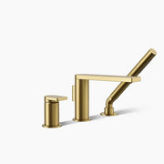 Kohler Composed Deck-mount bath faucet with handshower Vibrant Brushed Moderne Brass - Plumbing Market