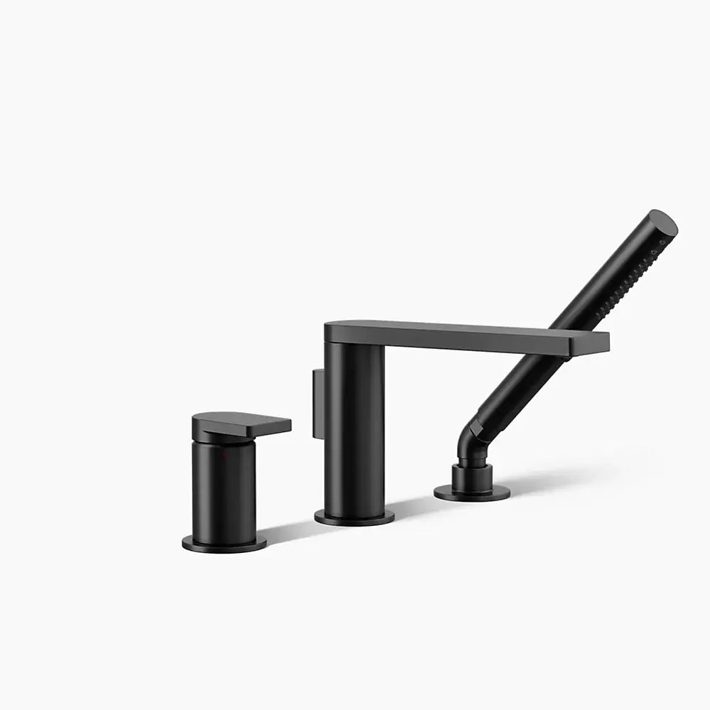 Kohler Composed Deck-mount bath faucet with handshower black - Plumbing Market