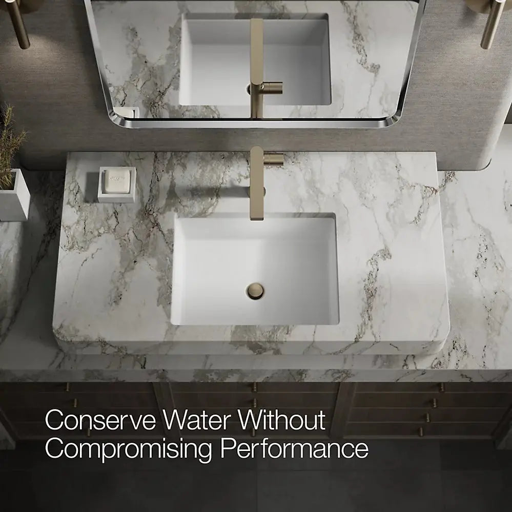Kohler Composed Tall single-handle bathroom sink faucet with Cylindrical handle, 1.2 gpm Vibrant Brushed Bronze - Plumbing Market