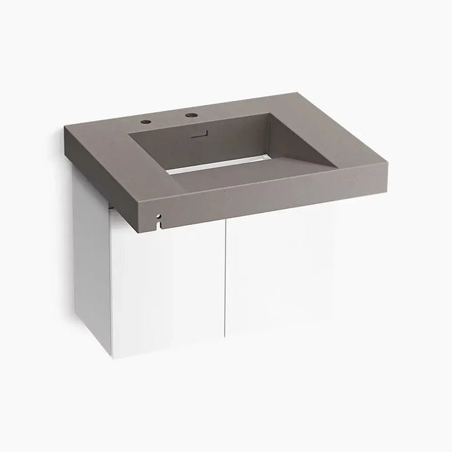 Kohler Constellation 30 Inch Wall Mount Bathroom Vanity Ash Concrete - Plumbing Market