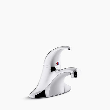 Kohler Coralais Single-handle centerset bathroom sink faucet, less drain K-15182-4NDRA-CP - Plumbing Market