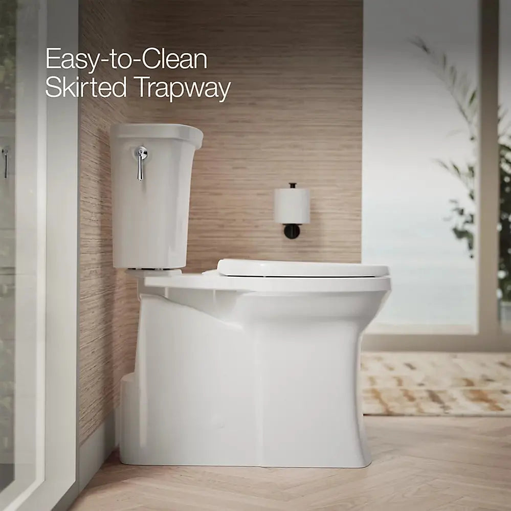 Kohler Corbelle Tall two-piece elongated toilet with skirted trapway, 1.28 gpf - Plumbing Market