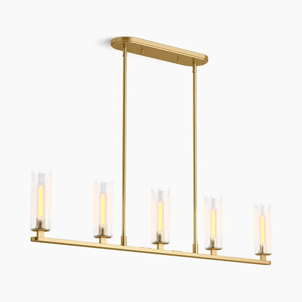 Kohler Crue 5-Light Linear Chandelier 35877-CH05-2GL - Plumbing Market