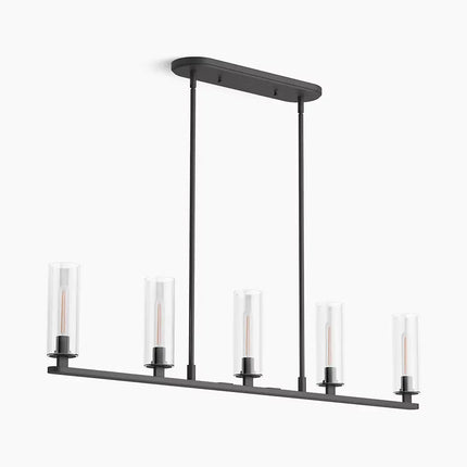 Kohler Crue 5-Light Linear Chandelier 35877-CH05-BLL - Plumbing Market