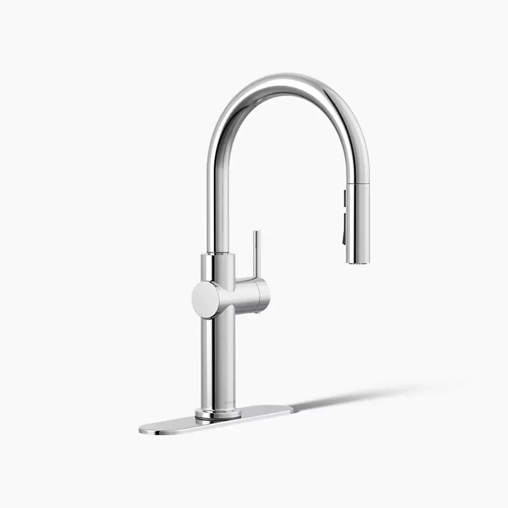 Kohler Crue Pull-down kitchen sink faucet with three-function sprayhead 22972 - Plumbing Market