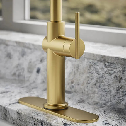 Kohler Crue Pull-down kitchen sink faucet with three-function sprayhead K-22972-2MB - Plumbing Market