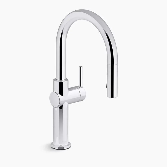 Kohler Crue Pull-down kitchen sink faucet with three-function sprayhead K-22972-CP - Plumbing Market