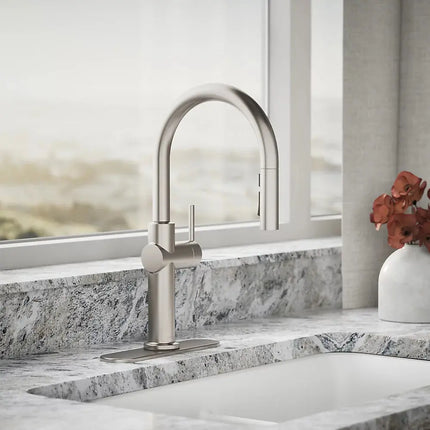 Kohler Crue Pull-down kitchen sink faucet with three-function sprayhead K-22972-VS - Plumbing Market