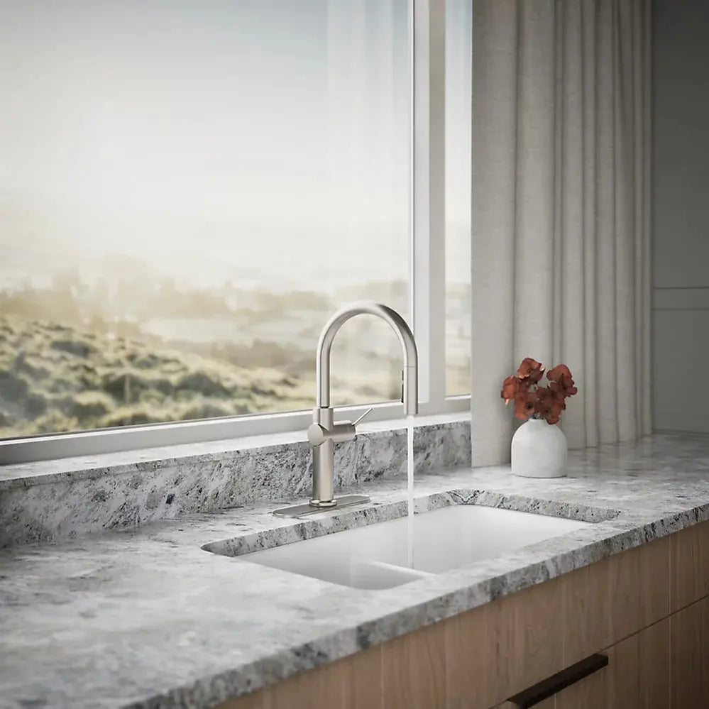 Kohler Crue Pull-down kitchen sink faucet with three-function sprayhead K-22972-VS - Plumbing Market