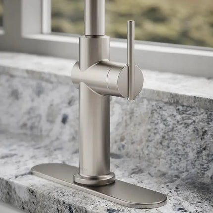 Kohler Crue Pull-down kitchen sink faucet with three-function sprayhead K-22972-VS - Plumbing Market