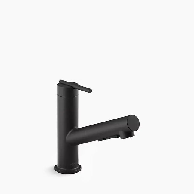 Kohler Crue Pull-out kitchen sink faucet with three-function sprayhead K-22976-BL - Plumbing Market