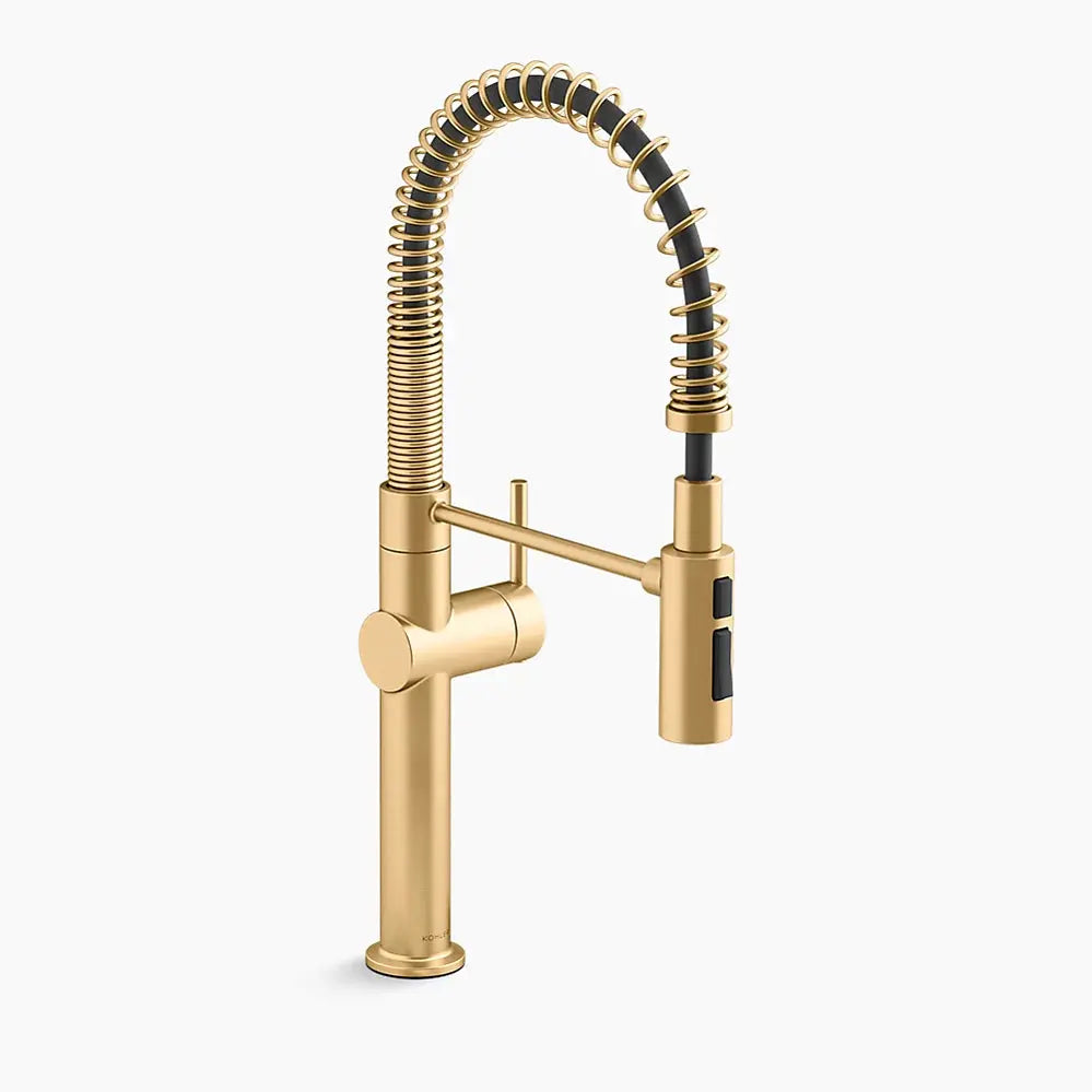 Kohler Crue Semi-professional kitchen sink faucet with three-function sprayhead K-22973-2MB - Plumbing Market
