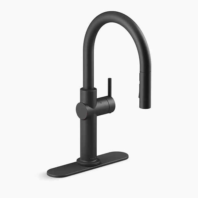 Kohler Crue Touchless pull-down kitchen sink faucet with three-function sprayhead K-22974-BL - Plumbing Market