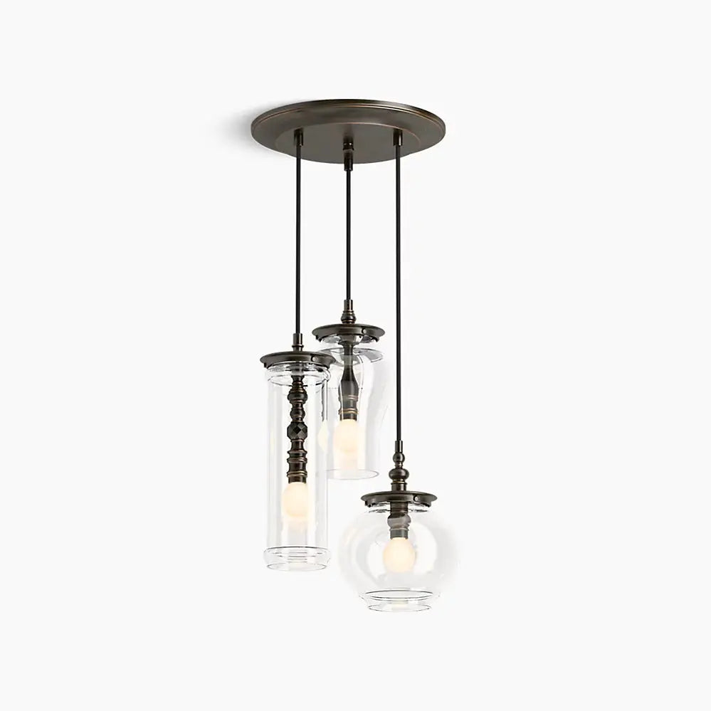 Kohler Damask 3 Light Pendant Cloud 23341-PE03-BZL - Plumbing Market