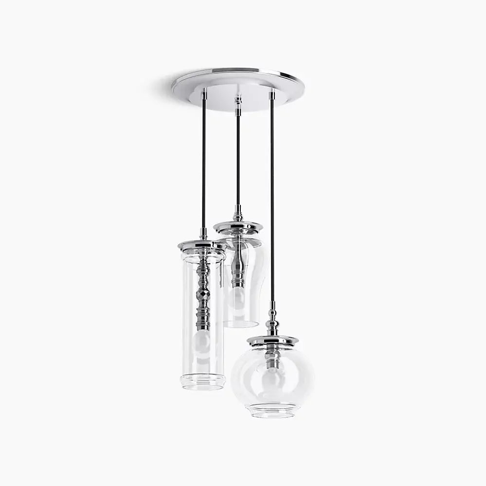 Kohler Damask 3 Light Pendant Cloud 23341-PE03-CPL - Plumbing Market