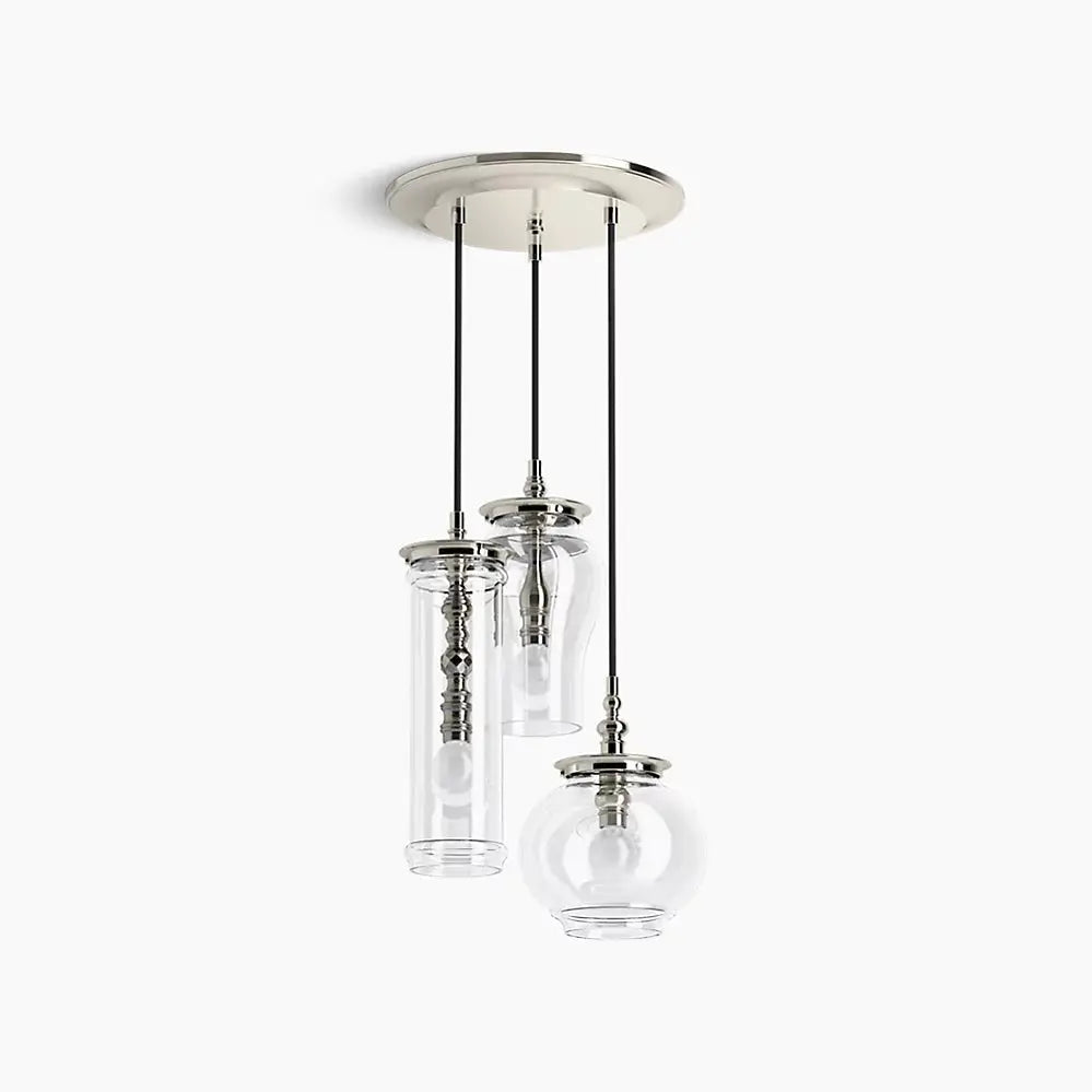 Kohler Damask 3 Light Pendant Cloud 23341-PE03-SNL - Plumbing Market