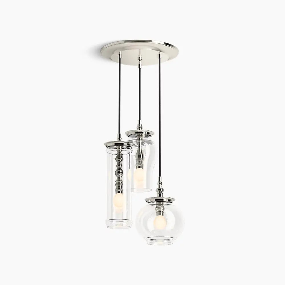 Kohler Damask 3 Light Pendant Cloud 23341-PE03-SNL - Plumbing Market