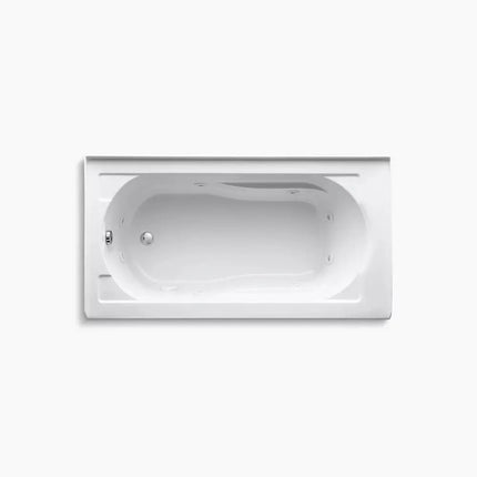 Kohler Devonshire 60" x 32" alcove heated whirlpool bath, left drain K-1357-HL-0 - Plumbing Market