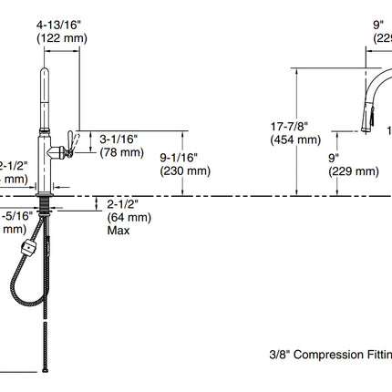 Kohler Edalyn by Studio McGee Pull-down kitchen sink faucet with three-function sprayhead - Plumbing Market