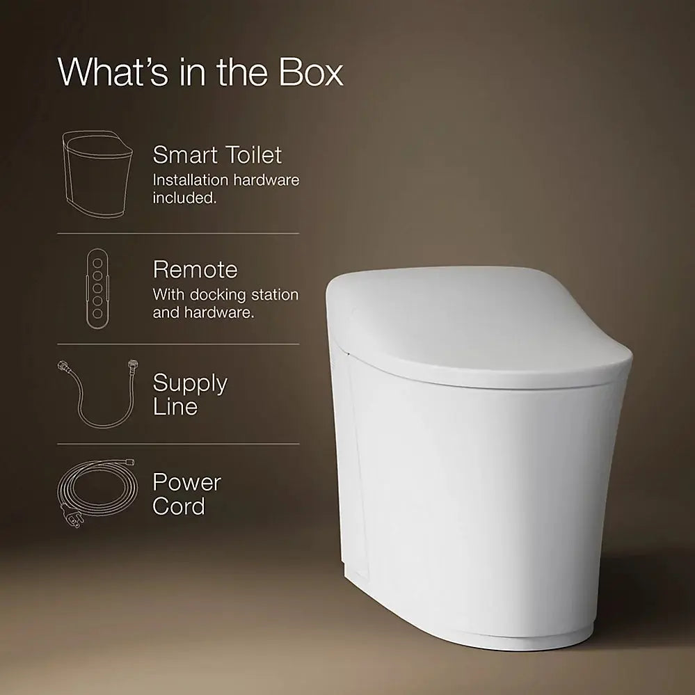 Kohler Eir One-piece elongated smart toilet, dual-flush K-77795-0 - Plumbing Market