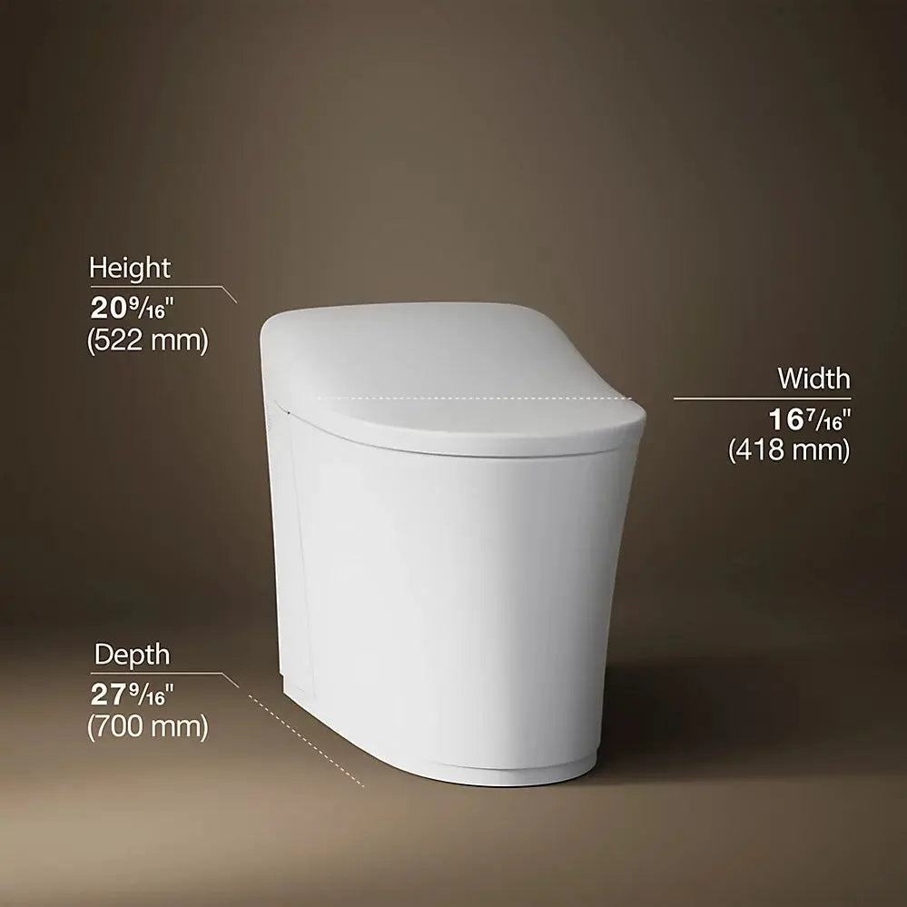 Kohler Eir One-piece elongated smart toilet, dual-flush K-77795-0 - Plumbing Market