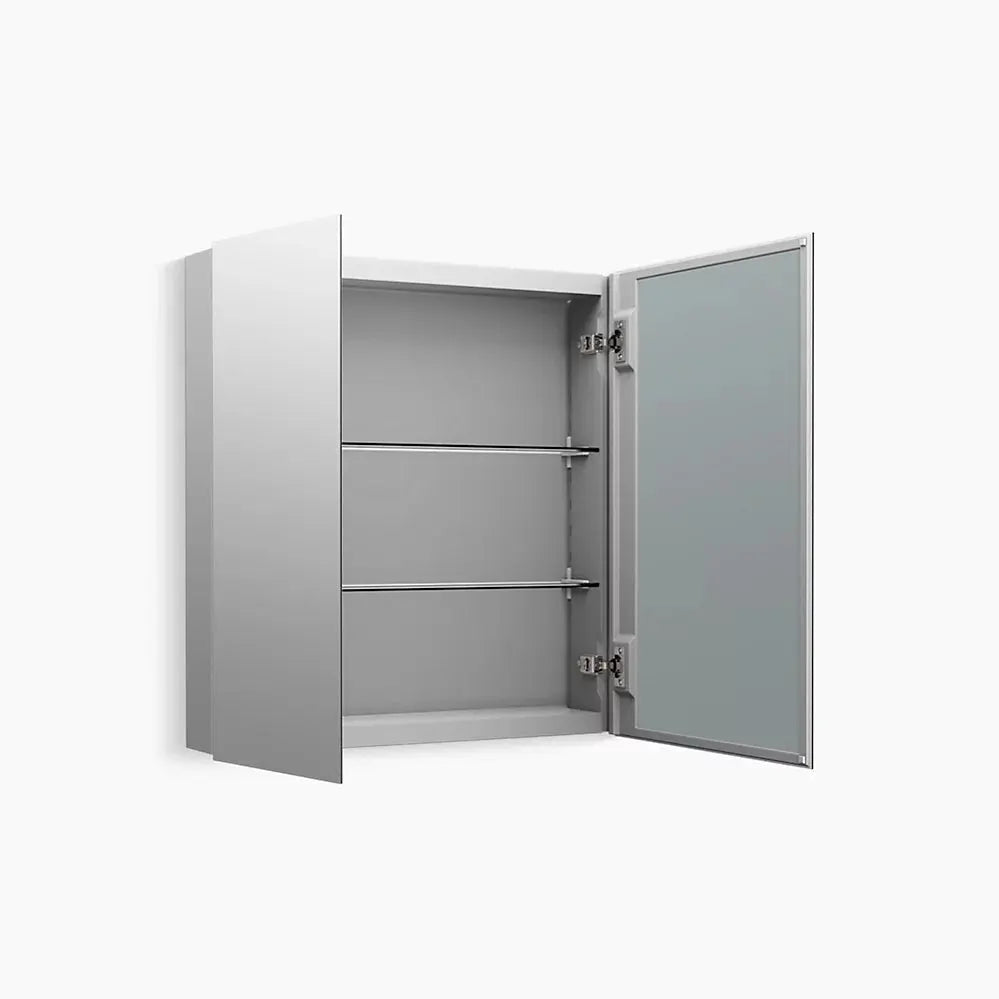 Kohler Embark Slim 25" x 26" rectangular two-door medicine cabinet K-55063-NA - Plumbing Market