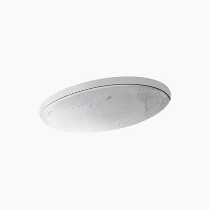 Kohler Empress Bouquet Vintage 24" oval undermount bathroom sink K-14273-SMC-0 - Plumbing Market