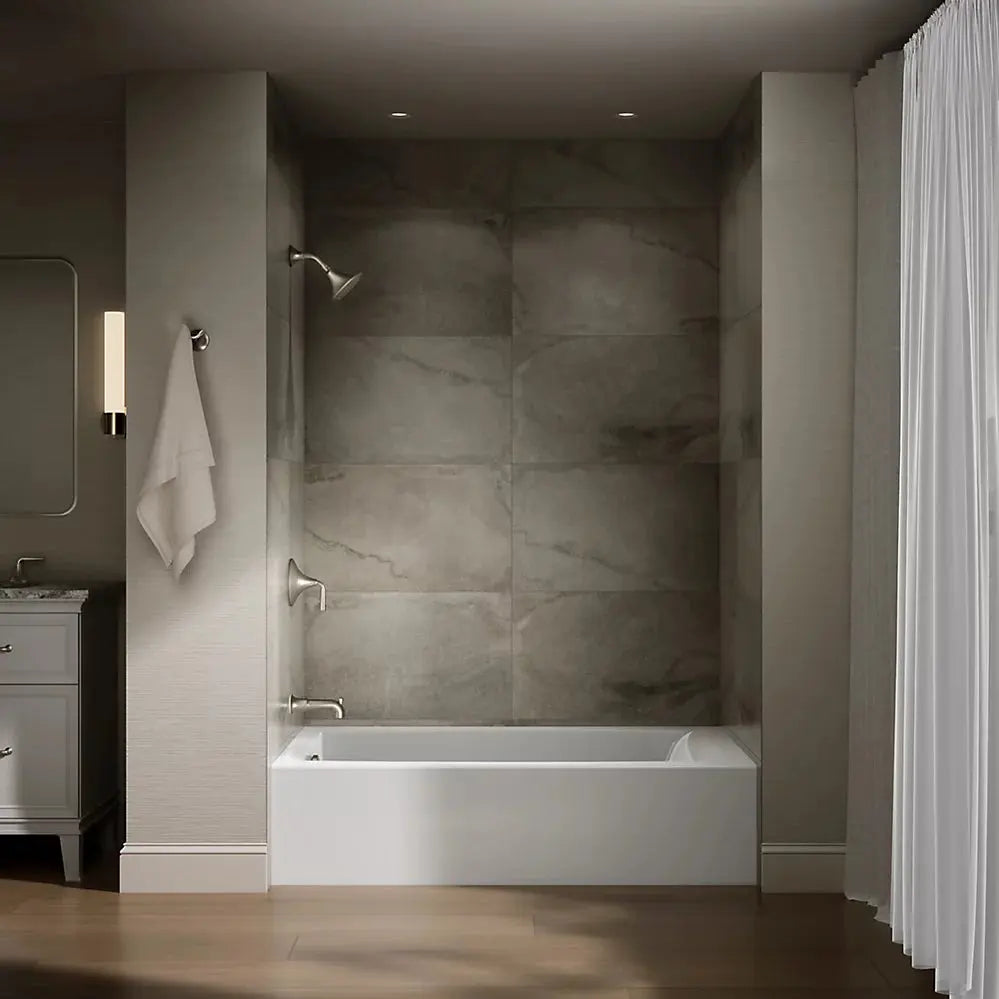 Kohler Entity 60" x 36" alcove bath with left drain K-26107-LA-0 - Plumbing Market