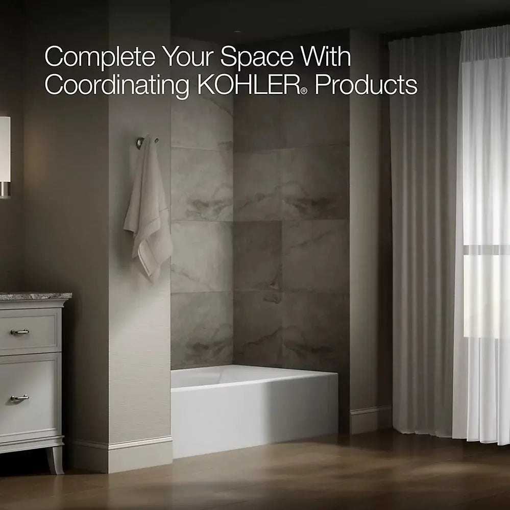 Kohler Entity 60" x 36" alcove bath with left drain K-26107-LA-0 - Plumbing Market