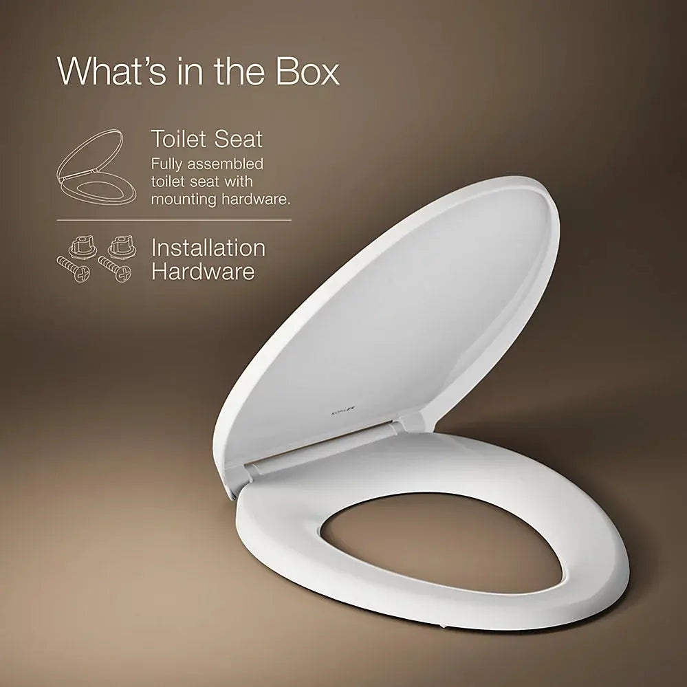 Kohler Glissade ReadyLatch Quiet-Close elongated toilet seat 27331 - Plumbing Market