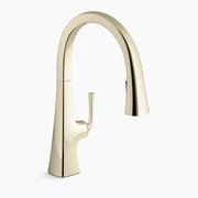 Kohler Graze Pull-down kitchen sink faucet with three-function sprayhead K-22062-AF - Plumbing Market
