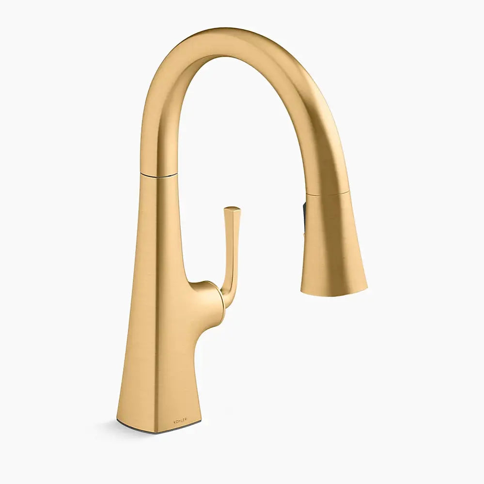 Kohler Graze Pull-down kitchen sink faucet with three-function sprayhead K-22063-2MB - Plumbing Market