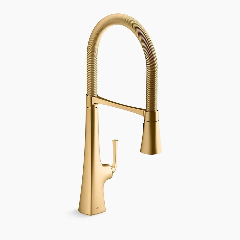 Kohler Graze Semi-professional kitchen sink faucet with three-function sprayhead K-22060-2MB - Plumbing Market