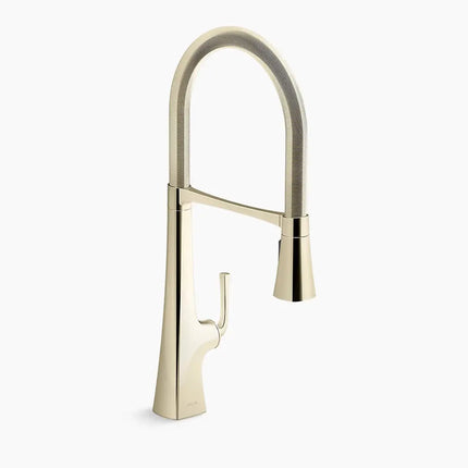 Kohler Graze Semi-professional kitchen sink faucet with three-function sprayhead K-22060-AF - Plumbing Market
