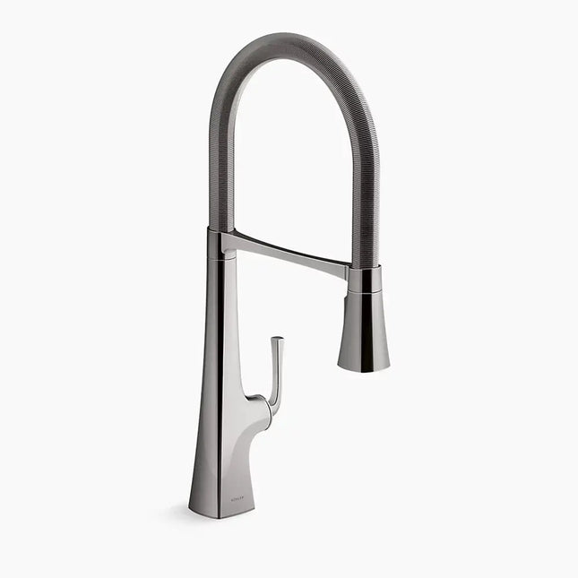 Kohler Graze Semi-professional kitchen sink faucet with three-function sprayhead K-22060-TT - Plumbing Market
